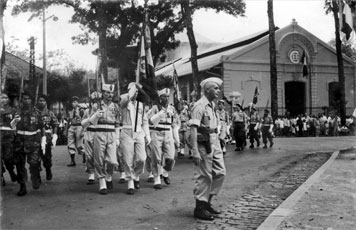 The French Expeditionary Force paraded in the streets of Saigon for the last time on April 10, 1956,