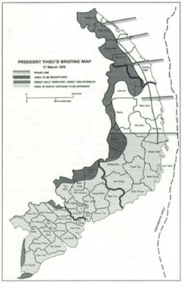 President Thieu&#8217;s Briefing Map, 11 March 1975