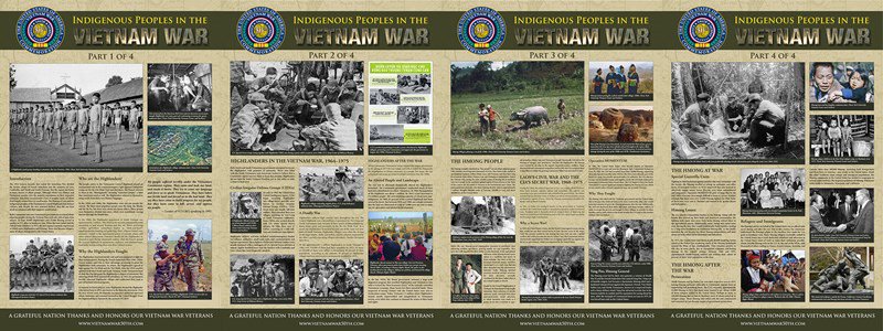Indigenous Peoples in the Vietnam War 4-panel poster