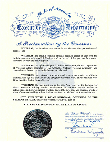 Nevada Proclamation (2015)