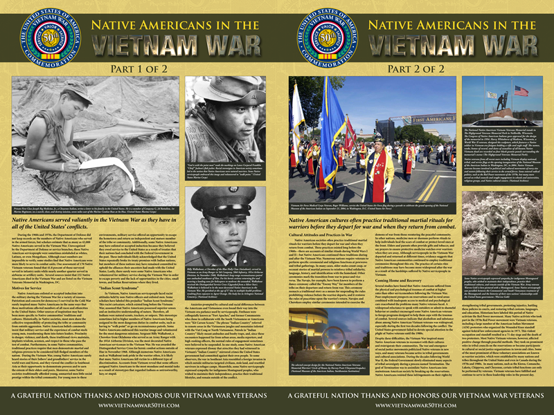 Thumbnail of and link to the Native Americans in the Vietnam War poster series