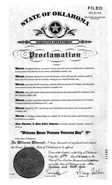 Oklahoma Proclamation (2018)