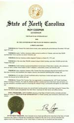 North Carolina Proclamation (2018)