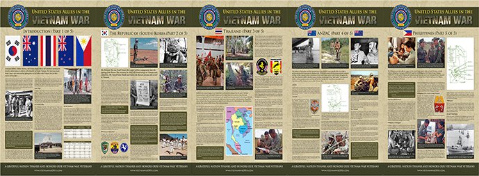 United States Allies in the Vietnam War poster series (1, 2, 3, 4. 5)