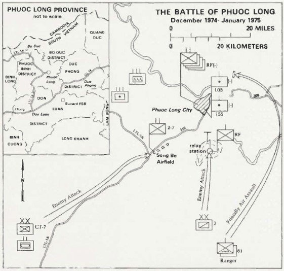 Map of Battle of Phuoc Long
