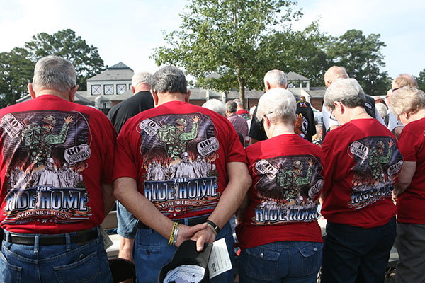 Andersonville, GA &#40;Sept. 20, 2013&#41;  Participants  bow their heads  during a POW MIA recognition serv