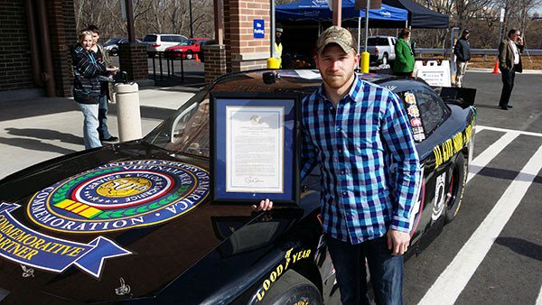 Jeffrey Earnhardt holds the Commemoration of the 50th Anniversary of the Vietnam War A Proclamation.