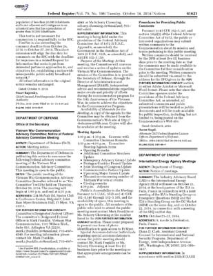 20141030_VWCAC_Federal_Register_Public_Notice