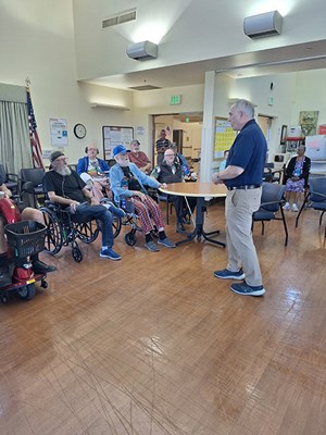 On 11/8/23, VWC staff presented VVLPs at the Veterans Home of CA - Chula Vista.
