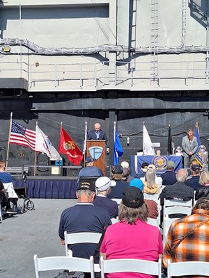 Photo aboard the USS Midway Museum for the San Diego Welcome Home event.