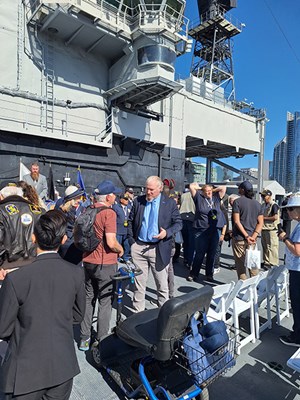 Photo aboard the USS Midway Museum for the San Diego Welcome Home event.