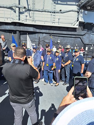 Photo aboard the USS Midway Museum for the San Diego Welcome Home event.