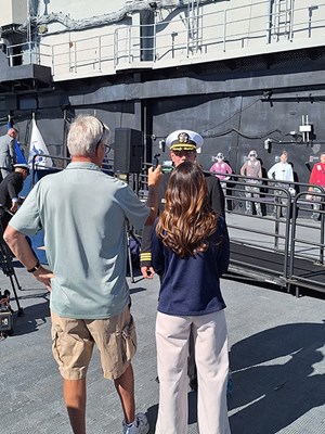 Photo aboard the USS Midway Museum for the San Diego Welcome Home event.