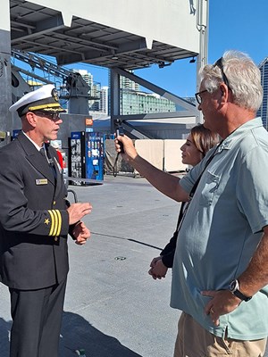 Photo aboard the USS Midway Museum for the San Diego Welcome Home event.