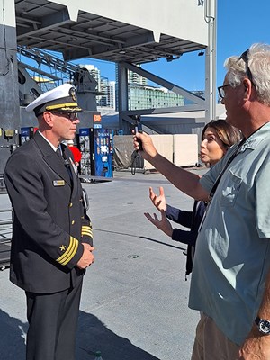 Photo aboard the USS Midway Museum for the San Diego Welcome Home event.