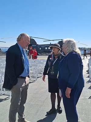Photo aboard the USS Midway Museum for the San Diego Welcome Home event.