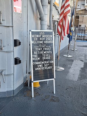 Photo aboard the USS Midway Museum for the San Diego Welcome Home event.