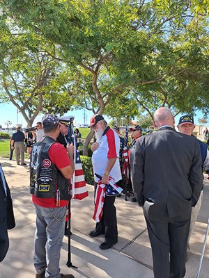 VWC staff joined members of VFW Post 7907 for a Veterans Day Ceremony at Veterans Park in Poway, CA.