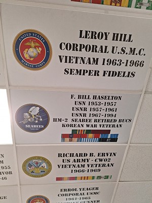 A sign at the event.