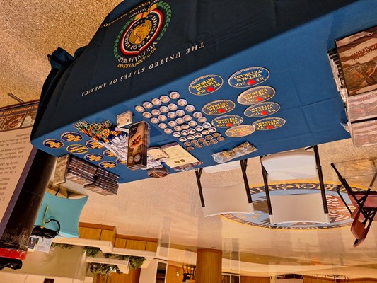 Items on the VWC display table.