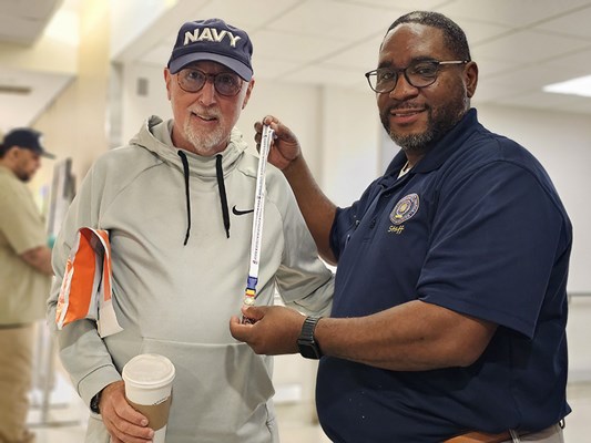 A Vietnam veteran receives a VVLP.