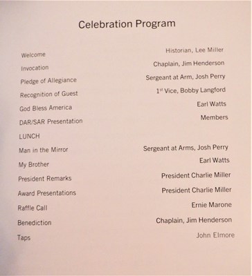 Ceremony for VVA Chapter 1067 by Huntsville, Maple Hill and Hunt&#39;s Spring Chapters NSDAR