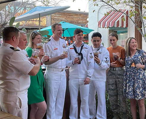 An after dinner toast to the Navy and the new submarine coming soon.