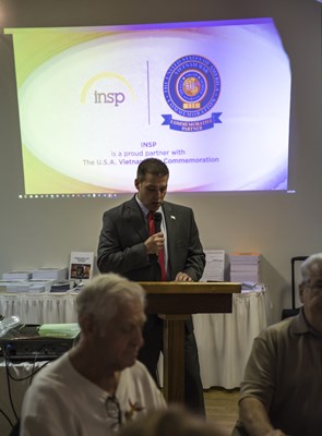 PA State Representative Justin Walsh spoke and assisted in the pinning of the Vietnam veterans.