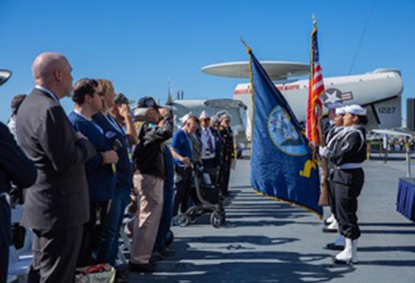 Photo aboard the USS Midway Museum for the San Diego Welcome Home event.