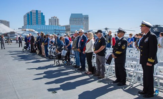 Photo aboard the USS Midway Museum for the San Diego Welcome Home event.