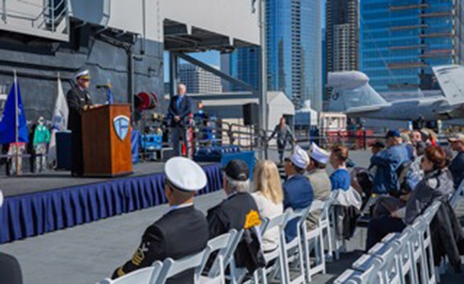Photo aboard the USS Midway Museum for the San Diego Welcome Home event.