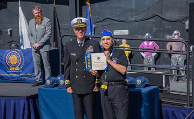 Photo aboard the USS Midway Museum for the San Diego Welcome Home event.