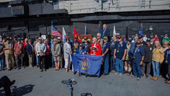 Photo aboard the USS Midway Museum for the San Diego Welcome Home event.