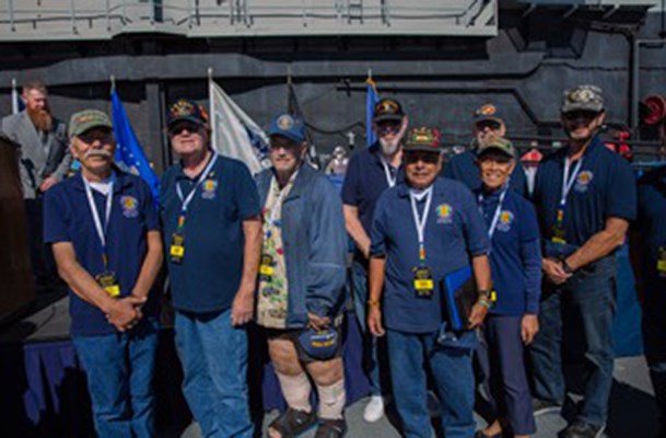 Photo aboard the USS Midway Museum for the San Diego Welcome Home event.