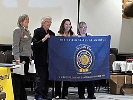 Honorary Partner distinction ceremony for CO VVA Chapter 1071 Vietnam veterans by members of the Blu