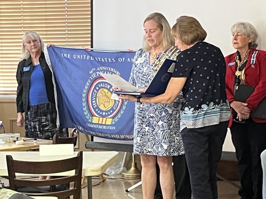 Ceremony for several AZ VVA Chapters and VVA State Council by NSDAR AZ Svc. for Vets and chapters.