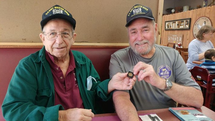 Vietnam veteran Clifford Jones &#40;left&#41; served as a Senior Chief Master Diver from 1965-85. 