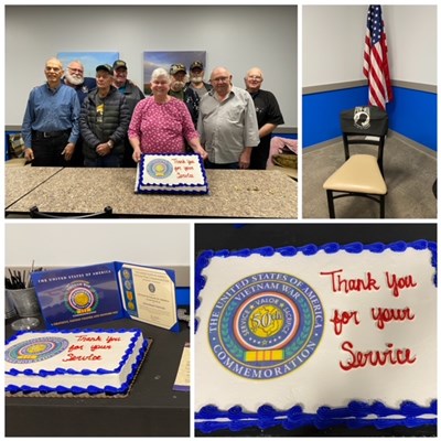 Honorary Partner ceremony for KS VVA Chapter 912 by the General Edward Hand Chapter NSDAR.