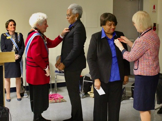 Honorary Partner distinction ceremony for DC VVA Chapter 958 Vietnam veterans by members of the Dist