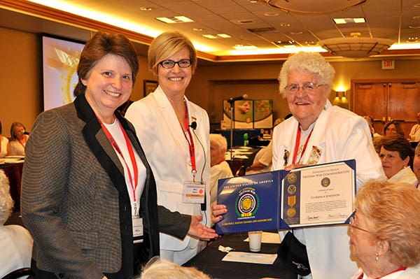 Florence Johnson was among four Gold Star Mothers who received a Certificate of Honor, which recogni