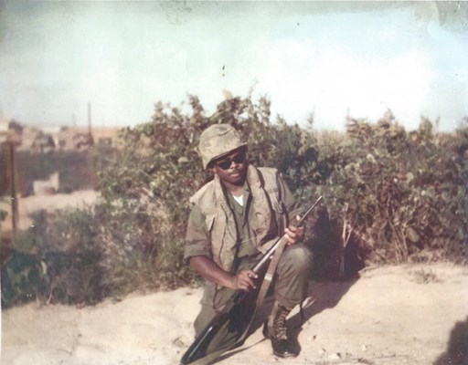 Earl Washington during the Vietnam War.