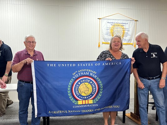 Honorary Partner ceremony for FL VVA Chapter 1134 by the FL Mary Mann Jennings Chapter NSDAR.