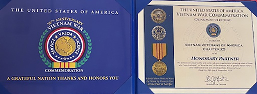 Honorary Partner ceremony for FL VVA Chapter 25 by the FL Seminole Chapter NSDAR.