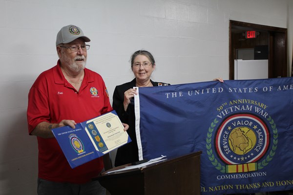 Honorary Partner ceremony for FL VVA Chapter 1097 by the USS Hannah Chapter NSDAR.