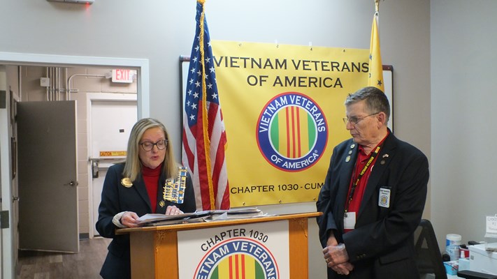 Honorary Partner ceremony for GA VVA 1030 Chapter by the GA  Martha Stewart Bulloch Chapter NSDAR.