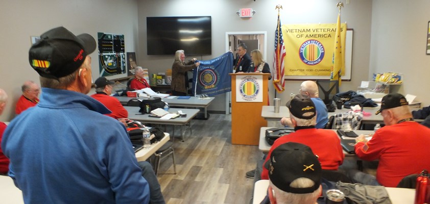 Honorary Partner ceremony for GA VVA 1030 Chapter by the GA  Martha Stewart Bulloch Chapter NSDAR.