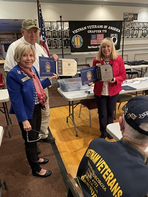 Honorary Partner ceremony for GA VVA Chapter 772 by the GA Colonel William Chandler Chapter NSDAR.