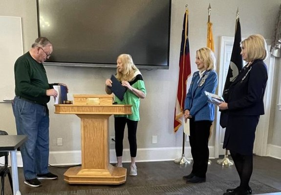 Honorary Partner ceremony for the GA VVA 970 Chapter by the GA Trahlyta and Sequoya Chapters NSDAR.