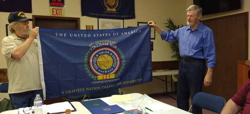 Ceremony for ID VVA Chapter 890 Vietnam veterans by the ID White Horse Chapter NSDAR.