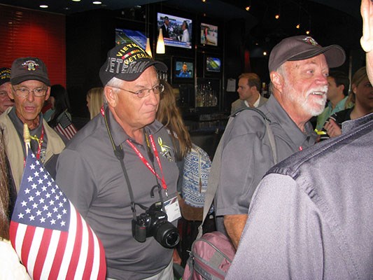 Vietnam Veterans arrive to Reagan National Airport in Washington, D.C. on an Honor Flight sponsored 